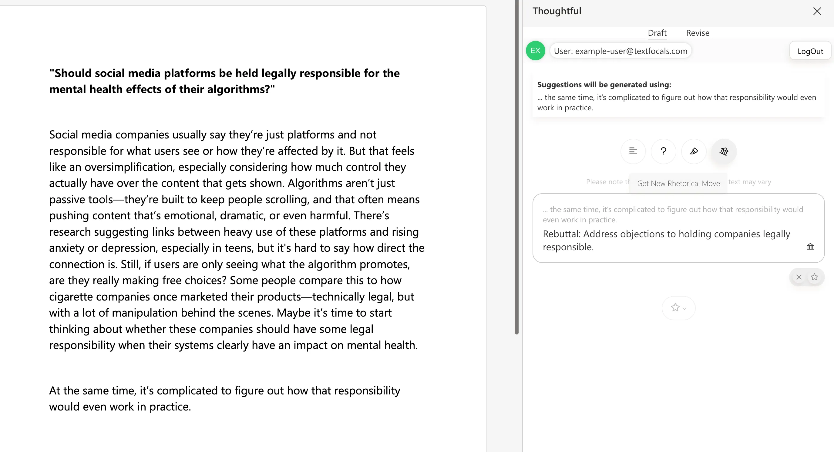 Screenshot demo of the app